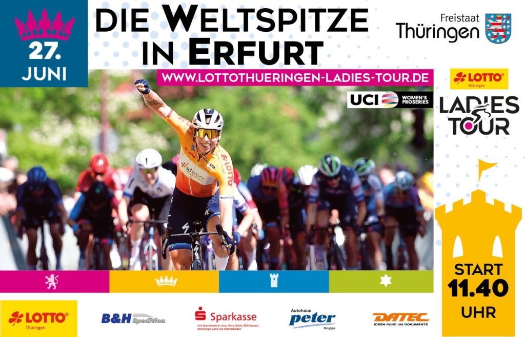 Lotto Thüringen Ladies Tour 2024 – Die Weltspitze im Frauenradsport am 27.06.2024 zu Gast in Erfurt