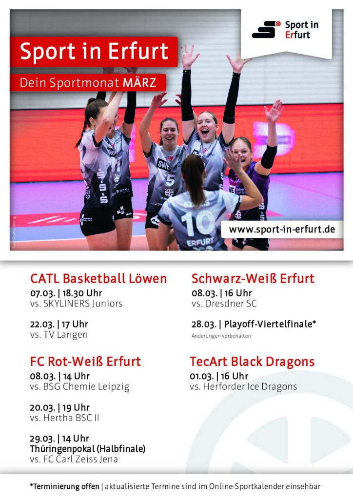 Erfurter Sportkalender - MÄRZ -
