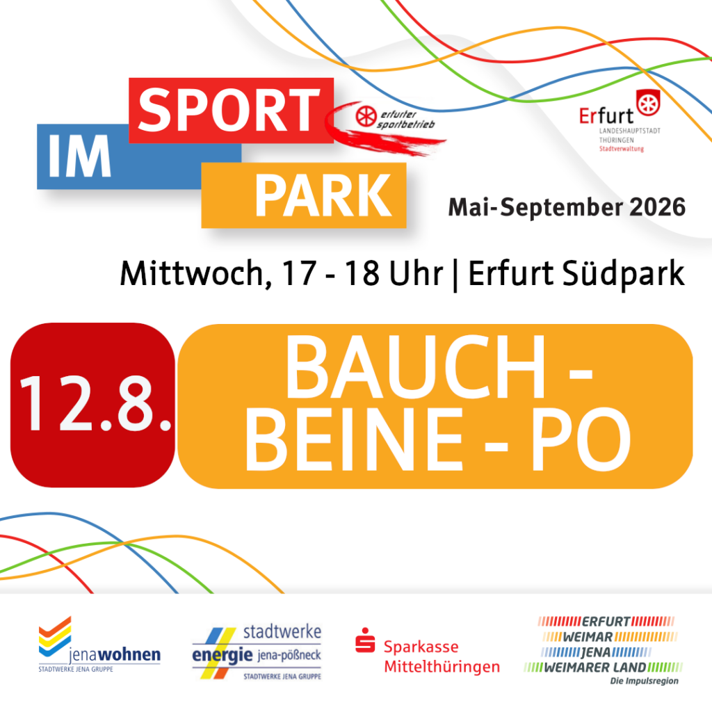Sport im Park - Programm 12.08.2026 - BAUCH - BEINE - PO